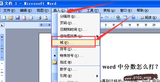 word中分数怎么打?分数输入法详解