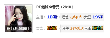 【2016年1月前20名】6间房主播月收入统计